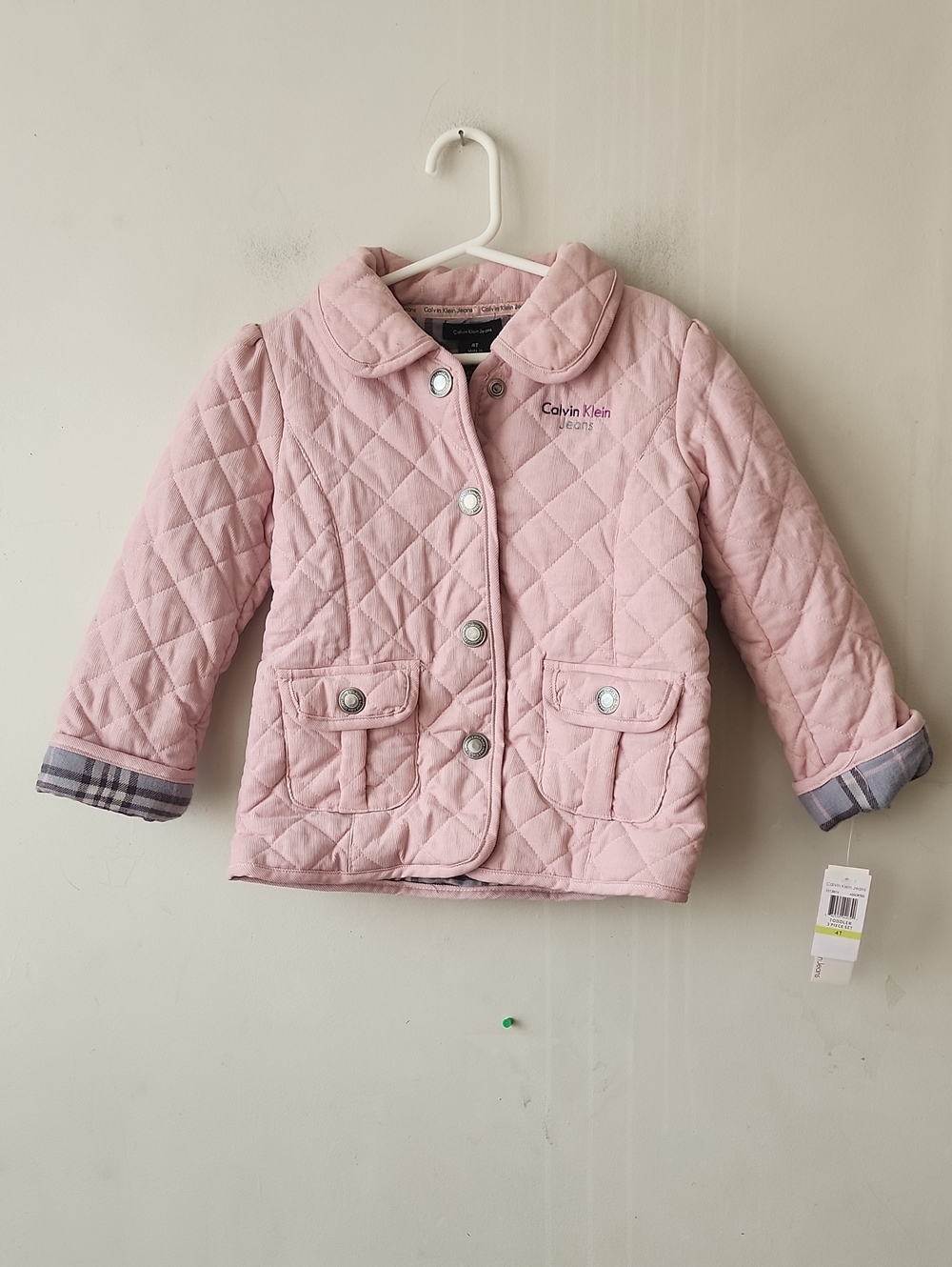 Calvin Klein Light Pink Quilted Puffer Jacket